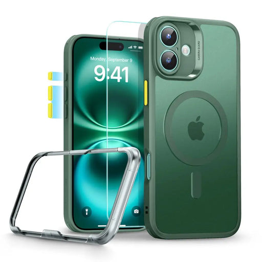 ESR Classic Pro Set Halolock MagSafe iPhone 16 Case - Green - Cell phone cases and covers<<<HurtelXML