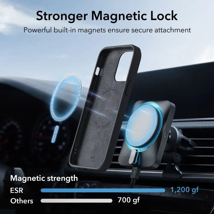 ESR Cloud Halolock MagSafe iPhone 15 Plus Case - Black - Cell phone cases and covers<<<HurtelXML