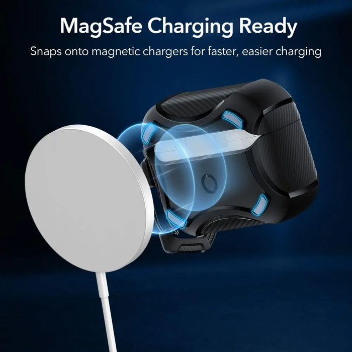 ESR Cyber Armor Halolock Case with MagSafe for Apple AirPods Pro 1/2 - Black - Cell phone cases and covers<<<HurtelXML