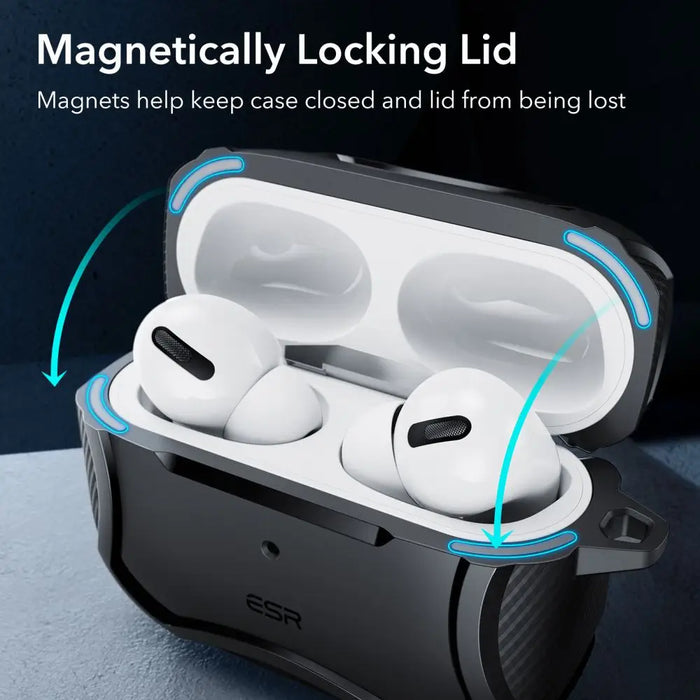 ESR Cyber Armor Halolock Case with MagSafe for Apple AirPods Pro 1/2 - Black - Cell phone cases and covers<<<HurtelXML