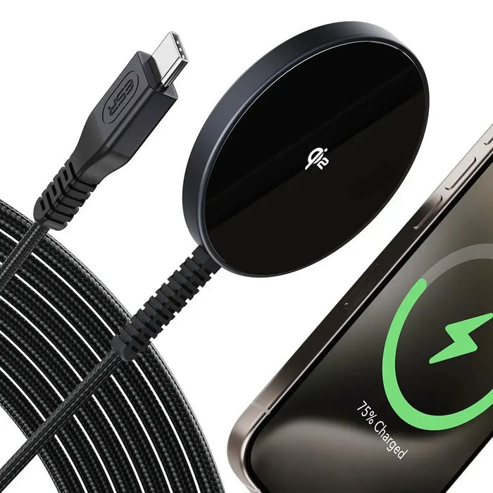 ESR Halolock Qi2 Mini Wireless Charger 15W with MagSafe - Black - Cell phone USB charger<<<HurtelXML