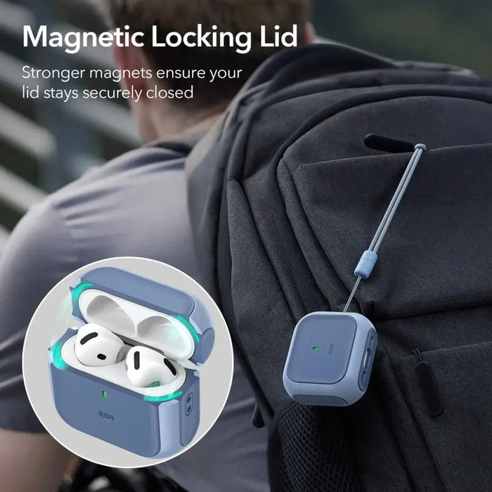 ESR Orbit Halolock MagSafe case for Apple AirPods 4 - blue - Cell phone cases and covers<<<HurtelXML