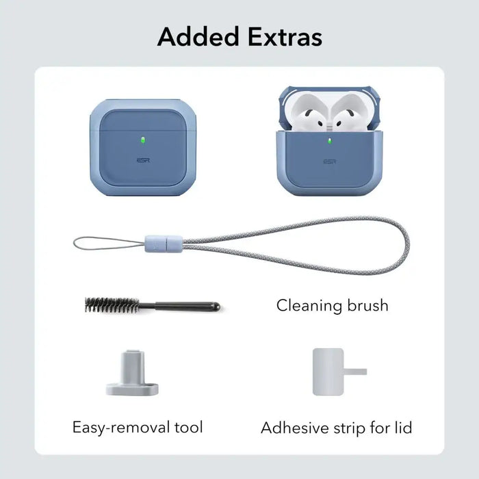 ESR Orbit Halolock MagSafe case for Apple AirPods 4 - blue - Cell phone cases and covers<<<HurtelXML