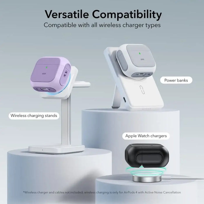 ESR Orbit Halolock MagSafe case for Apple AirPods 4 - purple - Cell phone cases and covers<<<HurtelXML