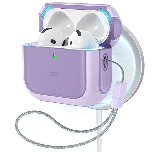 ESR Orbit Halolock MagSafe case for Apple AirPods 4 - purple - Cell phone cases and covers<<<HurtelXML