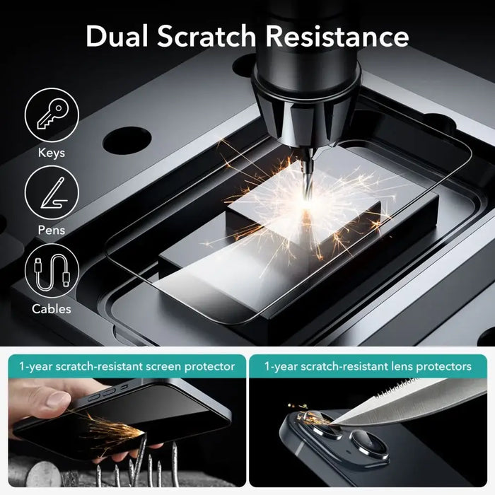 ESR Tempered Glass for iPhone 15 - black 2 pcs. - Cell phone tempered glass<<<HurtelXML