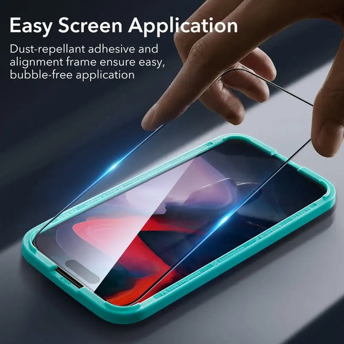 ESR Tempered Glass for iPhone 15 Pro - black 2 pcs. - Cell phone tempered glass<<<HurtelXML