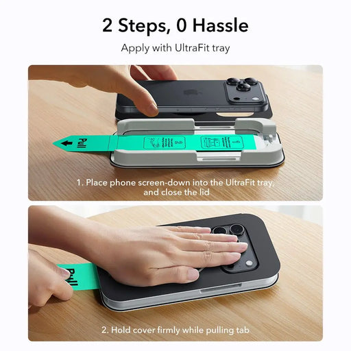 ESR UltraFit Tempered Glass 2-pack for iPhone 17 Pro Max - transparent - Cell phone tempered glass<<<HurtelXML