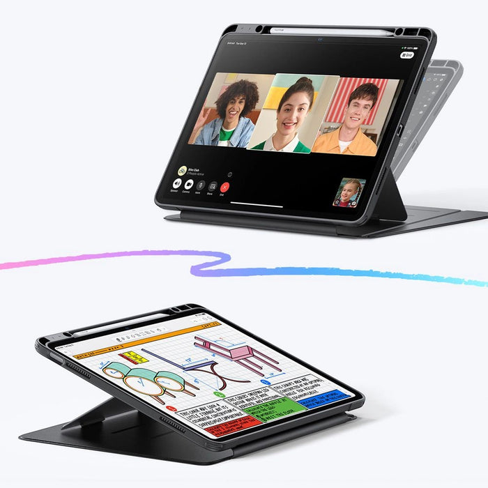 ESR Flip Hybrid Case for iPad Air 13&quot; 1 / 2 (gen.) 2024-2025 - Black