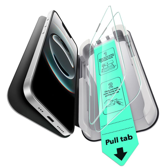 ESR UltraFit Tempered Glass 2-pack case for iPhone 13 / 13 Pro / 14 / 16e / 17e