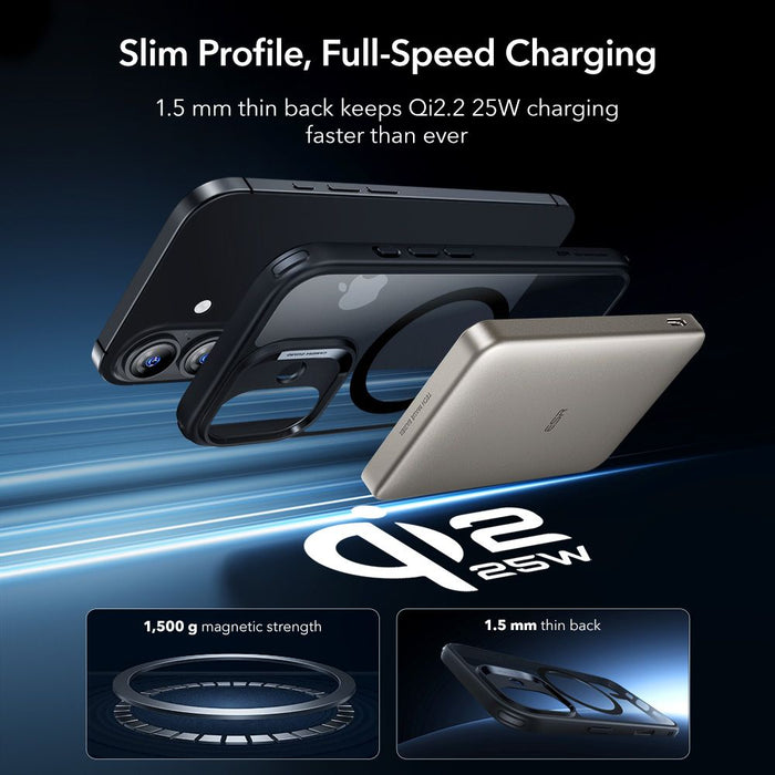 ESR Classic Hybrid MagSafe + Tempered Glass Set for iPhone 17 - Clear Black