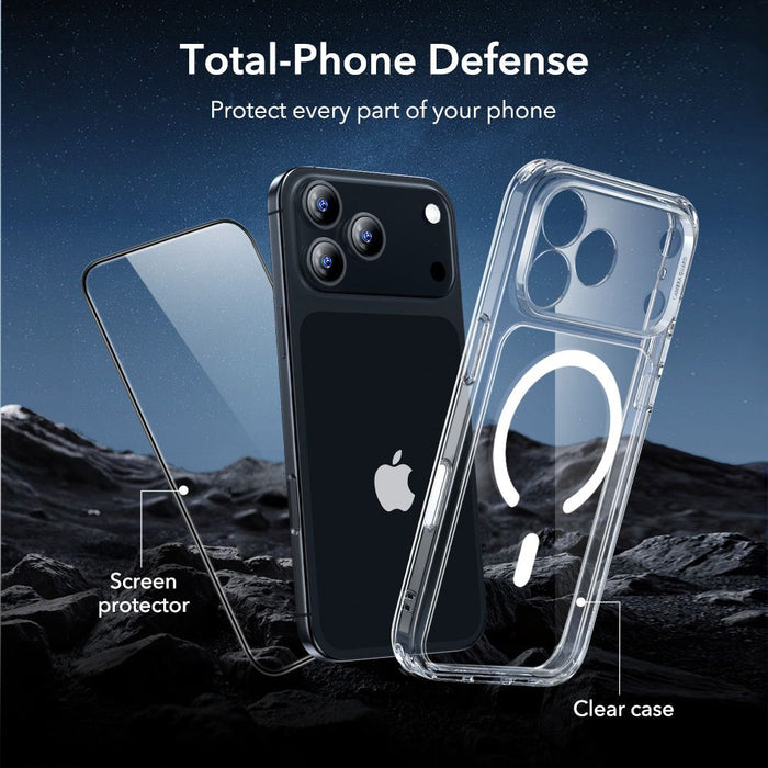 ESR Classic Hybrid MagSafe + Tempered Glass Set for iPhone 17 Pro - Clear