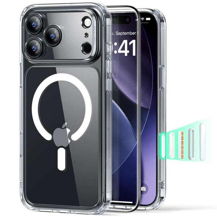 ESR Classic Hybrid MagSafe + Tempered Glass Set for iPhone 17 Pro Max - Clear