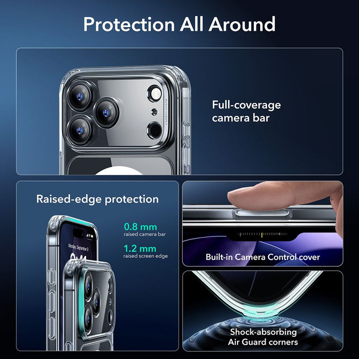 ESR Classic Hybrid MagSafe + Tempered Glass Set for iPhone 17 Pro Max - Clear