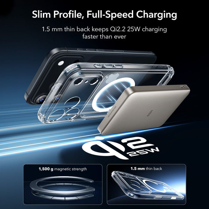 ESR Classic Hybrid MagSafe + Tempered Glass Set for iPhone 17 Pro Max - Clear