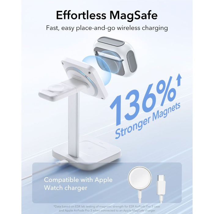 ESR Orbit HaloLock MagSafe case for AirPods Pro 3 - white