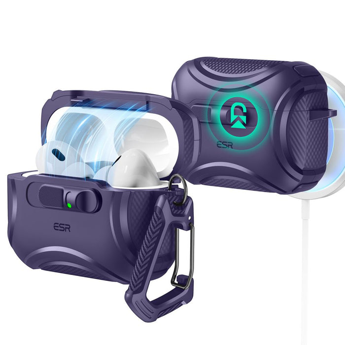 ESR Cyber FlickLock MagSafe Case for AirPods Pro 3 - Purple