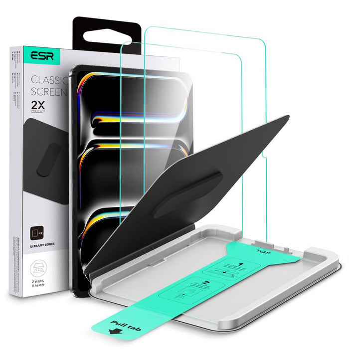 ESR UltraFit Tempered Glass 2-Pack for iPad Pro 13” (2024/2025)