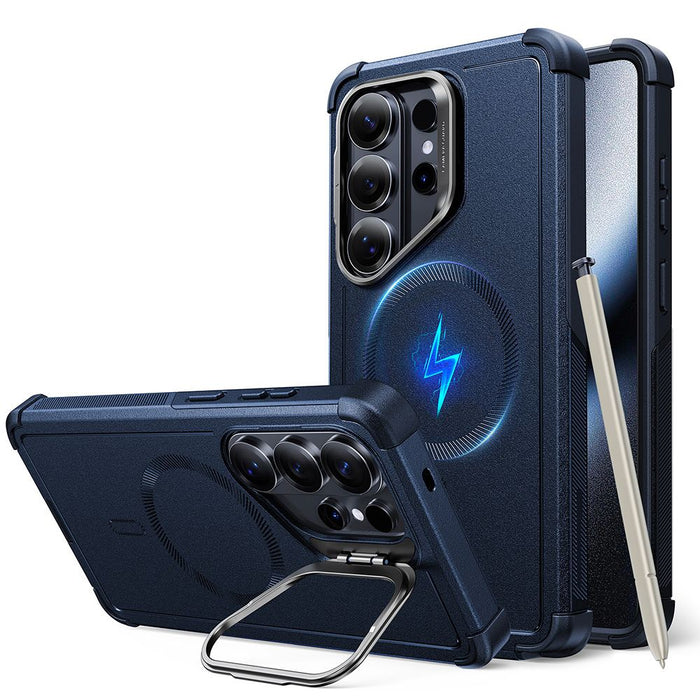 ESR Cyber Tough Kickstand MagSafe Case for Samsung Galaxy S26 Ultra - Navy Blue