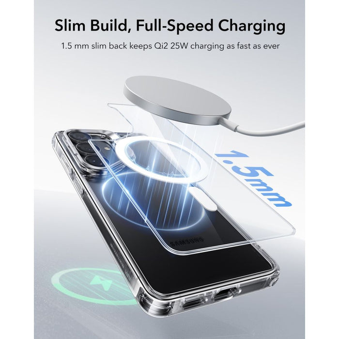 ESR Classic Hybrid Kickstand MagSafe Case for Samsung Galaxy S26 - Transparent