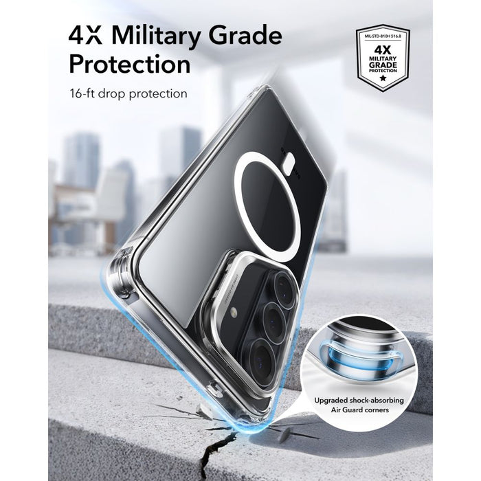 ESR Classic Hybrid Kickstand MagSafe Case for Samsung Galaxy S26 - Transparent