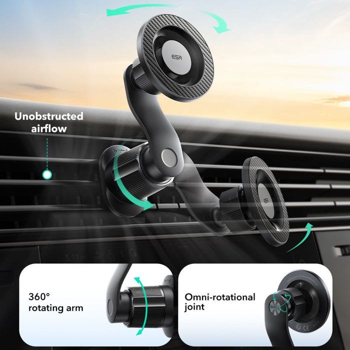 ESR OmniLock MagSafe Car Air Vent Mount - Black
