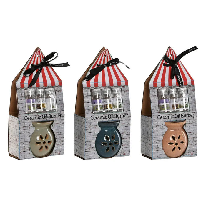Essential oil burner Home ESPRIT 11 x 6 x 24,5 cm (3 Units) - Почистване Прахосмукачки И Гладене<<<Дом