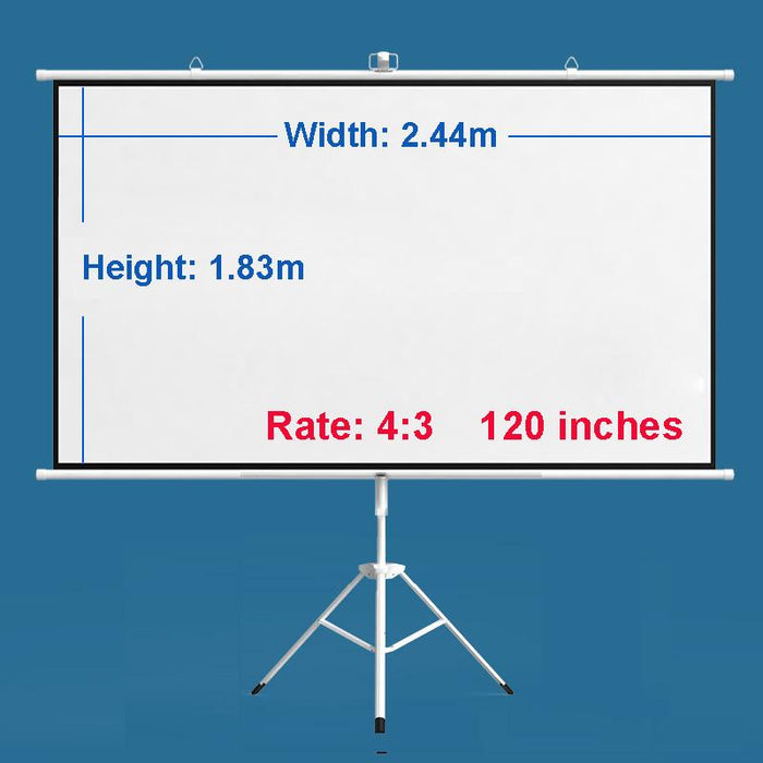 ESTILLO stand screen 244 x 183 cm, 120", white, with black frame, 4:3, 11 kg