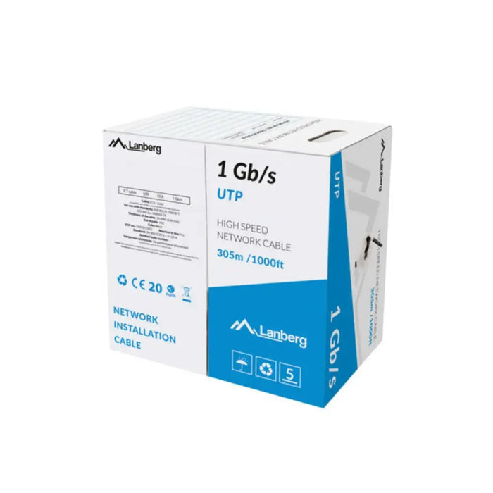 Ethernet LAN Cable Lanberg LCU6-10CC-0305-BK 305 m - Компютър Кабели и адаптери<<<Компютри|