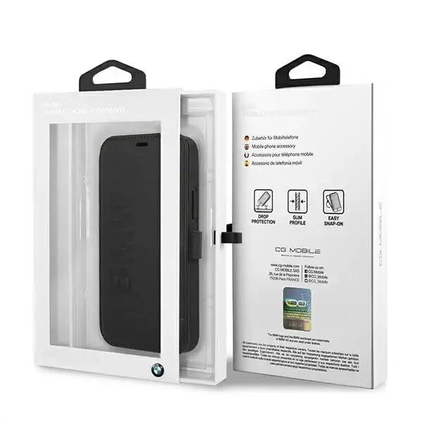 Etui BMW BMFLBKP12SSLLBK iPhone 12 mini 5,4’’ czarny/black book Signature - Cell phone cases and covers<<<HurtelXML
