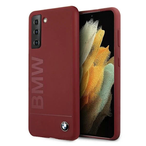 Etui BMW BMHCS21SSLBLRE S21 G991 czerwony/red hardcase Silicone Signature Logo - Cell phone cases and covers<<<HurtelXML