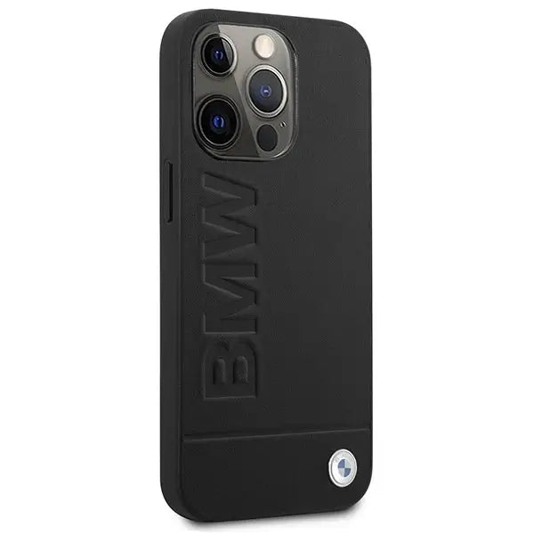 Etui BMW BMHMP14LSLLBK iPhone 14 Pro 6,1’’ czarny/black hardcase Signature Logo Imprint Magsafe - Cell phone cases