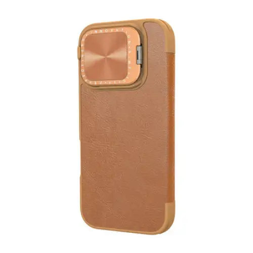 Etui Nillkin Qin Prop Leather iPhone 16 (brązowy) - Protective cases for smartphones<<<Cases<<<GSM