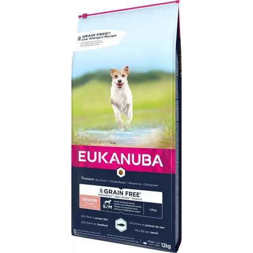 EUKANUBA Grain Free Senior small/medium breed Ocean fish - dry dog food - 12 kg - Dry foodDLP-KAS<<<For