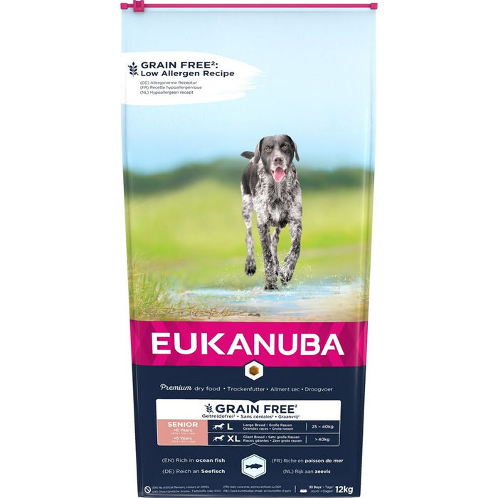 Fodder Eukanuba Grain Free Senior large/giant breed Senior Fish 12 kg