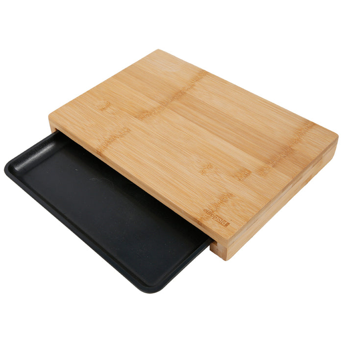 BAMBOO BOARD WITH STORAGE TRAY EUROGOLD