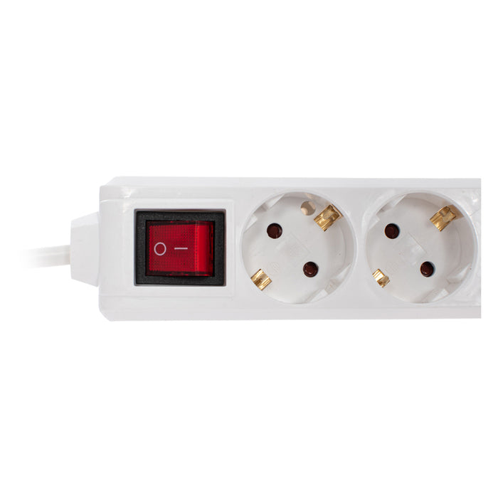 SWITCH 6 GND 1.5M WITH CONNECTOR AND SWITCH WHITE EUROLAMP
