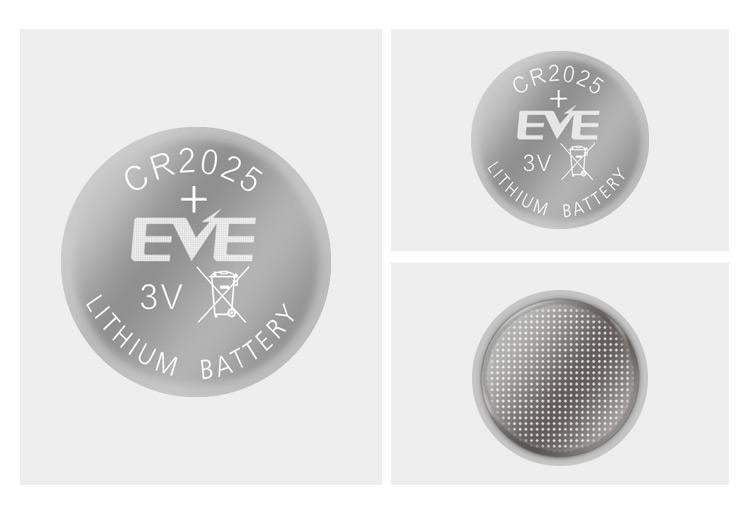 Button battery lithium CR 2025 1pc bulk 3V EVE BATTERY