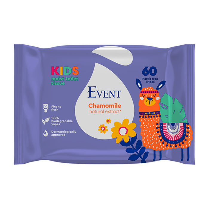 CHILDREN'S WET TOILET PAPER WITH CHAMOMILE 60PCS EVENT
