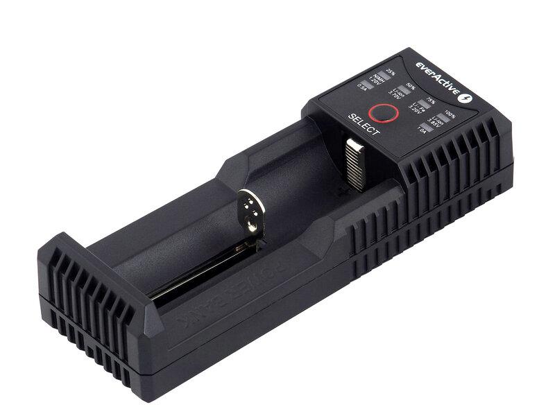 Charger for LiIon/NiMh batteries 3.7v/1.2v universal 1 socket USB micro UC-100 EverActive