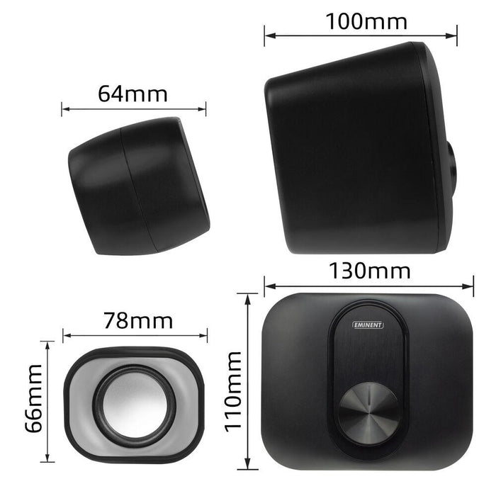 Sound system EWENT Eminent 2.1, 3.5 mm, USB, 11W