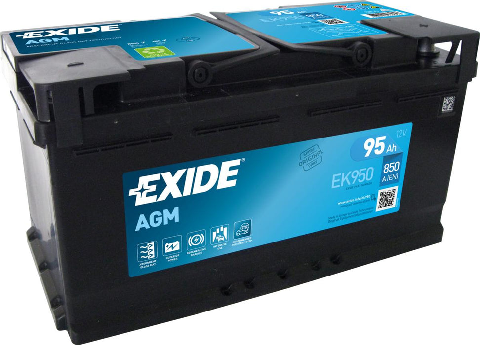 BATTERY EXIDE 95AH 850A AGM