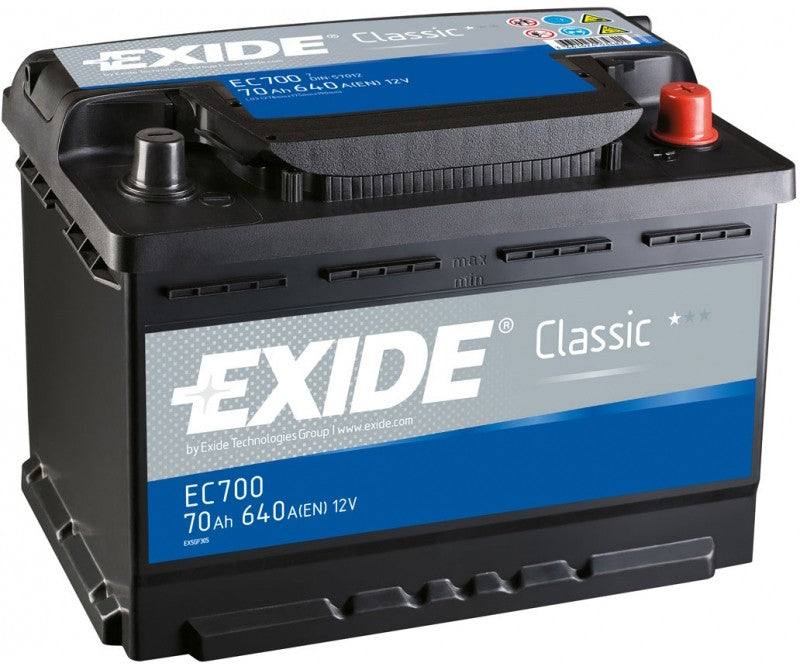 EXIDE CLASSIC 70AH 640A R+