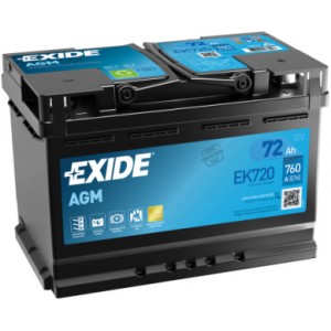 EXIDE AGM 72AH 760A R+