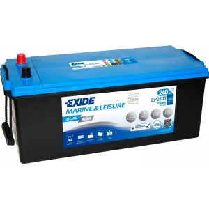 EXIDE MARINE&LEISURE DUAL AGM 240AH 1200A 2100WH L+