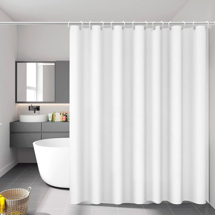 Shower Curtain Exma White PVC 140 x 180 cm