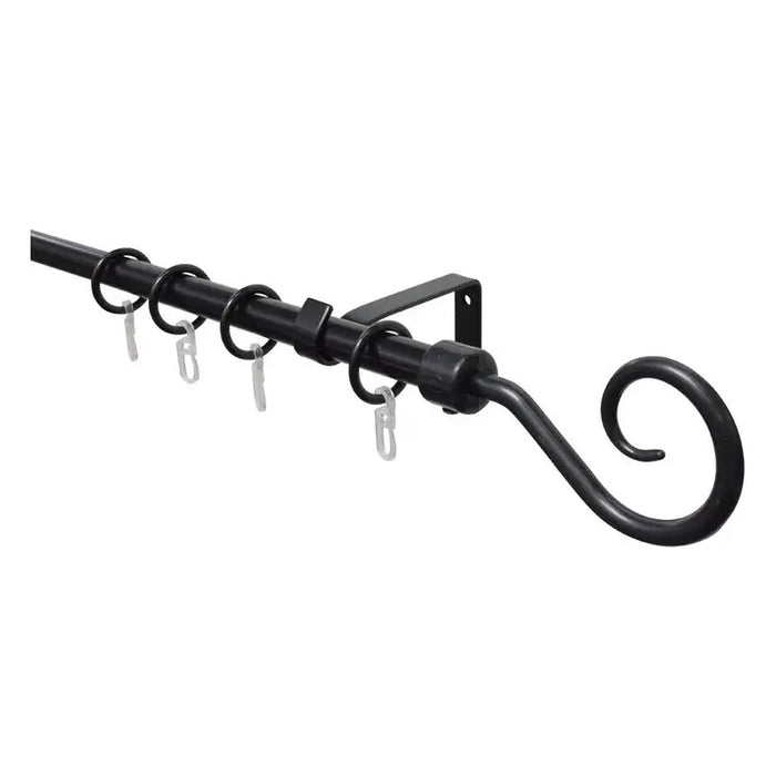 EXTENDABLE CORNER GARDINIA HOOK 130-240 CM. BLACK - Корнизи<<<Корнизи щори и пердета<<<Мебели и интериор<<<Praktiker