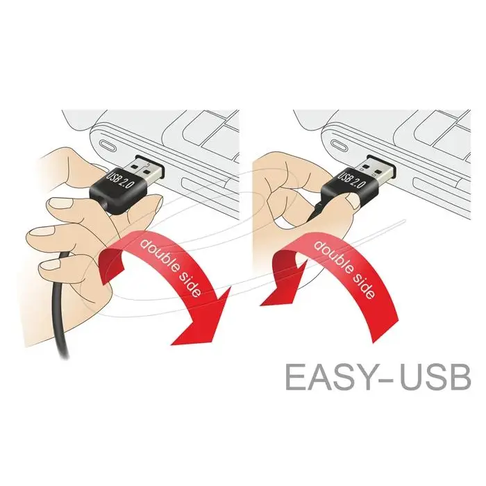 Extension cable USB-A 2.0 male reversible to USB-A 2.0 female 5m - Кабели за мобилни
