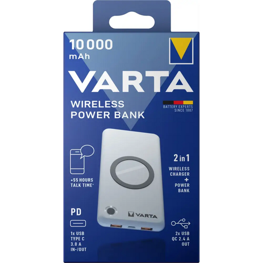 External battery Varta Wireless Powerbank 10000mAh 57913 - Външни батерии<<<Телефони и таблети<<<TechMart&&&Външни