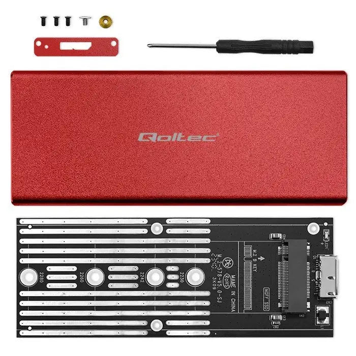 External Box Qoltec 51831 Red - External enclosures for disksDIA-OBU<<<Drives and accessoriesDIA<<<ActionPL&&&Компютър